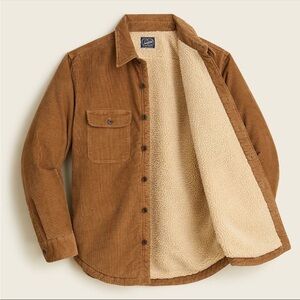 J. Crew Sherpa-lined Men's Vintage Corduroy Workshirt Coat Jacket